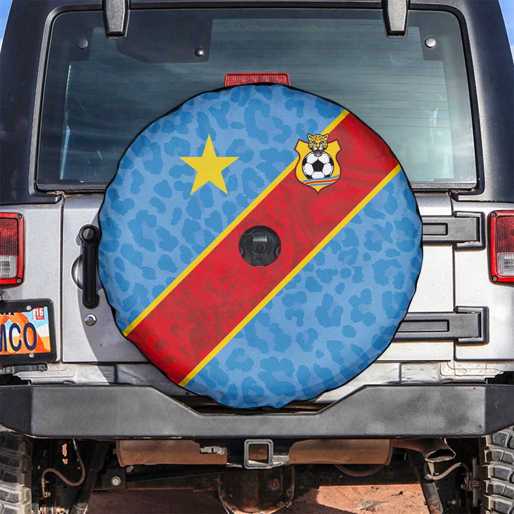DR Congo National Football Spare Tire Cover Leopards Power - Wonder Print Shop