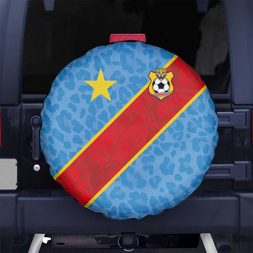 DR Congo National Football Spare Tire Cover Leopards Power - Wonder Print Shop