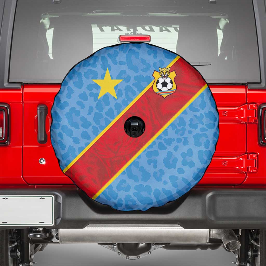DR Congo National Football Spare Tire Cover Leopards Power - Wonder Print Shop