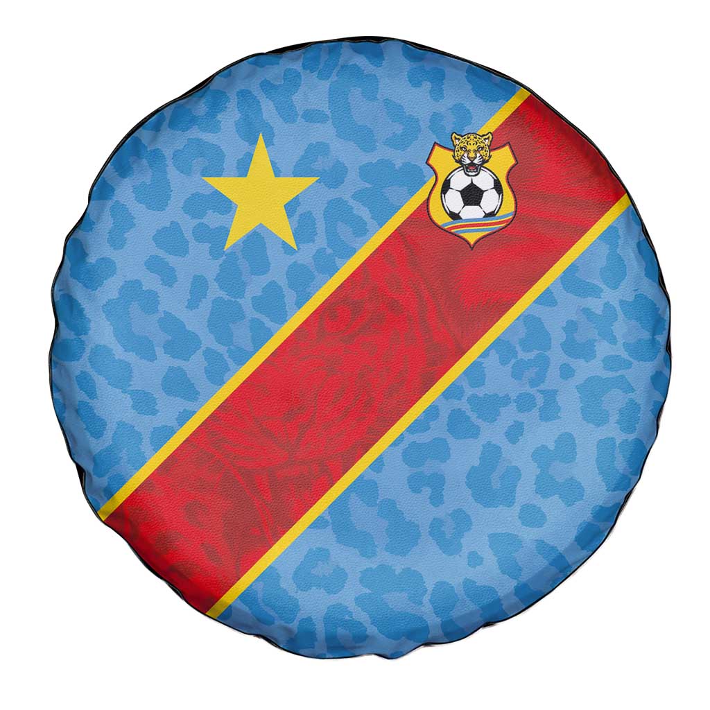 DR Congo National Football Spare Tire Cover Leopards Power - Wonder Print Shop