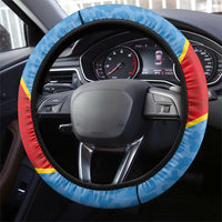 DR Congo National Football Steering Wheel Cover Leopards Power - Wonder Print Shop