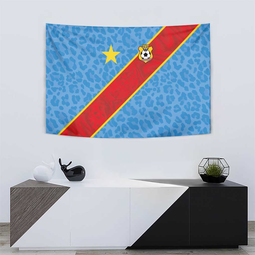 DR Congo National Football Tapestry Leopards Power - Wonder Print Shop