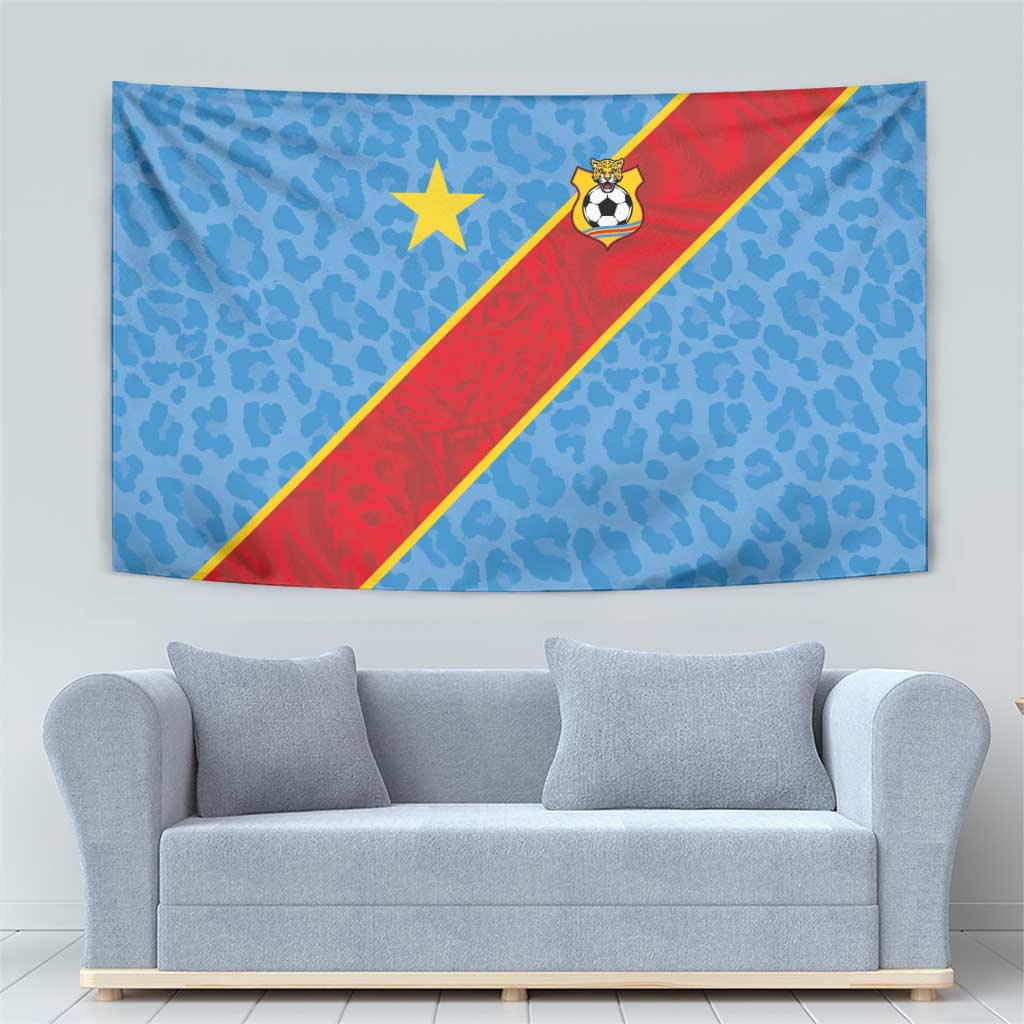 DR Congo National Football Tapestry Leopards Power - Wonder Print Shop