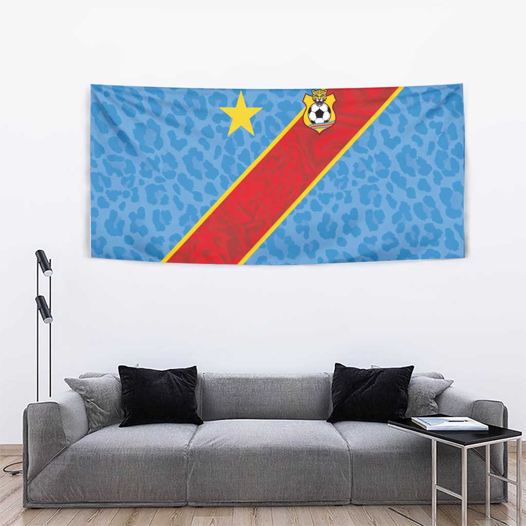 DR Congo National Football Tapestry Leopards Power - Wonder Print Shop