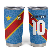 Custom DR Congo National Football Tumbler Cup Leopards Power - Wonder Print Shop