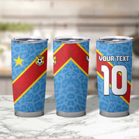 Custom DR Congo National Football Tumbler Cup Leopards Power - Wonder Print Shop