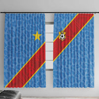 DR Congo National Football Window Curtain Leopards Power - Wonder Print Shop