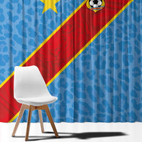 DR Congo National Football Window Curtain Leopards Power - Wonder Print Shop
