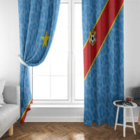 DR Congo National Football Window Curtain Leopards Power - Wonder Print Shop