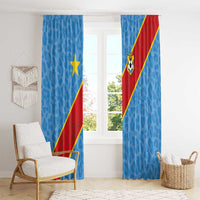 DR Congo National Football Window Curtain Leopards Power - Wonder Print Shop