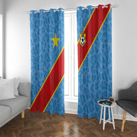 DR Congo National Football Window Curtain Leopards Power - Wonder Print Shop