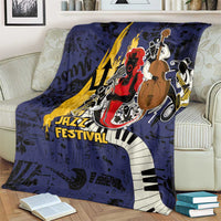 Barbados Jazz Festival - Abstract Jazz Art Blanket