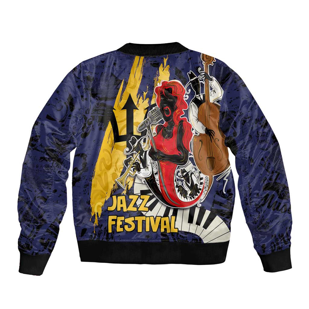 Barbados Jazz Festival - Abstract Jazz Art Bomber Jacket - Wonder Print Shop