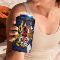 Barbados Jazz Festival - Abstract Jazz Art 4 in 1 Can Cooler Tumbler - Wonder Print Shop