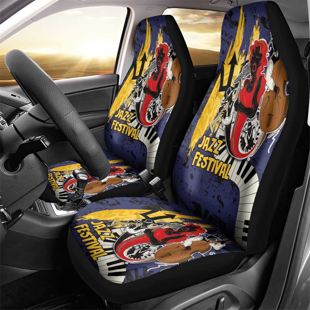 Barbados Jazz Festival - Abstract Jazz Art Car Seat Cover - Wonder Print Shop
