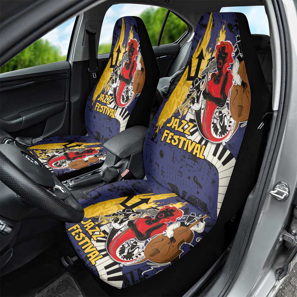 Barbados Jazz Festival - Abstract Jazz Art Car Seat Cover - Wonder Print Shop