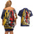 Barbados Jazz Festival - Abstract Jazz Art Couples Matching Off Shoulder Short Dress and Hawaiian Shirt