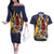 Barbados Jazz Festival - Abstract Jazz Art Couples Matching Off The Shoulder Long Sleeve Dress and Hawaiian Shirt