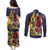 Barbados Jazz Festival - Abstract Jazz Art Couples Matching Puletasi and Long Sleeve Button Shirt