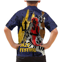 Barbados Jazz Festival - Abstract Jazz Art Family Matching Mermaid Dress and Hawaiian Shirt - Wonder Print Shop