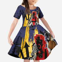 Barbados Jazz Festival - Abstract Jazz Art Family Matching Mermaid Dress and Hawaiian Shirt - Wonder Print Shop