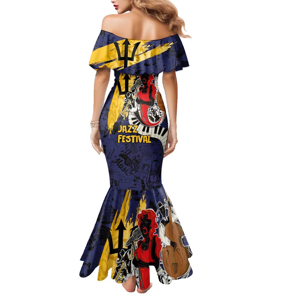 Barbados Jazz Festival - Abstract Jazz Art Family Matching Mermaid Dress and Hawaiian Shirt - Wonder Print Shop