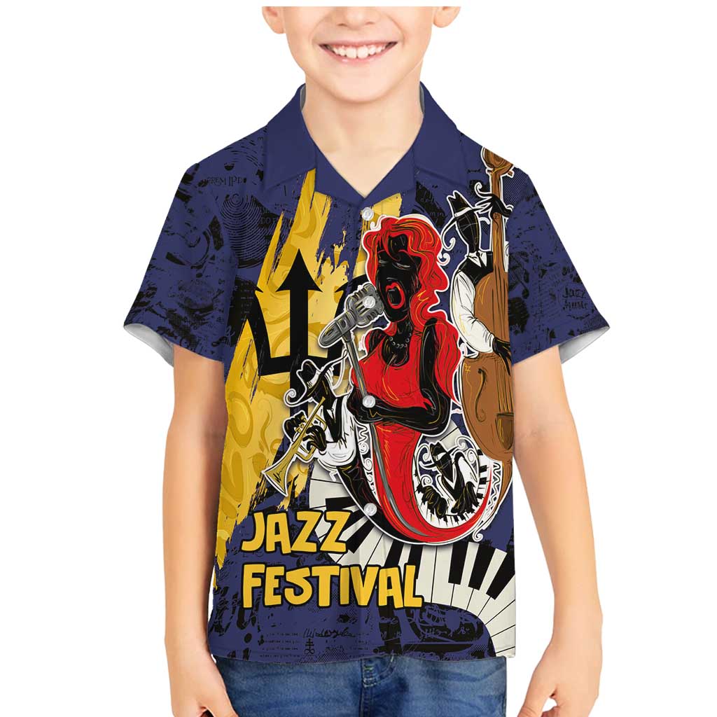Barbados Jazz Festival - Abstract Jazz Art Family Matching Mermaid Dress and Hawaiian Shirt - Wonder Print Shop