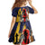 Barbados Jazz Festival - Abstract Jazz Art Family Matching Off The Shoulder Long Sleeve Dress and Hawaiian Shirt
