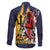 Barbados Jazz Festival - Abstract Jazz Art Family Matching Off The Shoulder Long Sleeve Dress and Hawaiian Shirt