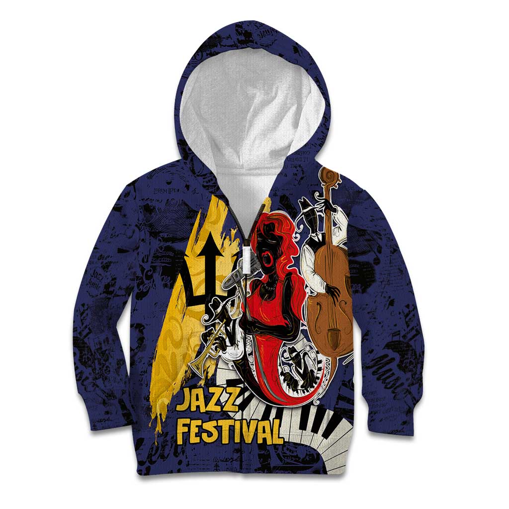 Barbados Jazz Festival - Abstract Jazz Art Kid Hoodie - Wonder Print Shop