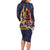 Barbados Jazz Festival - Abstract Jazz Art Long Sleeve Bodycon Dress - Wonder Print Shop