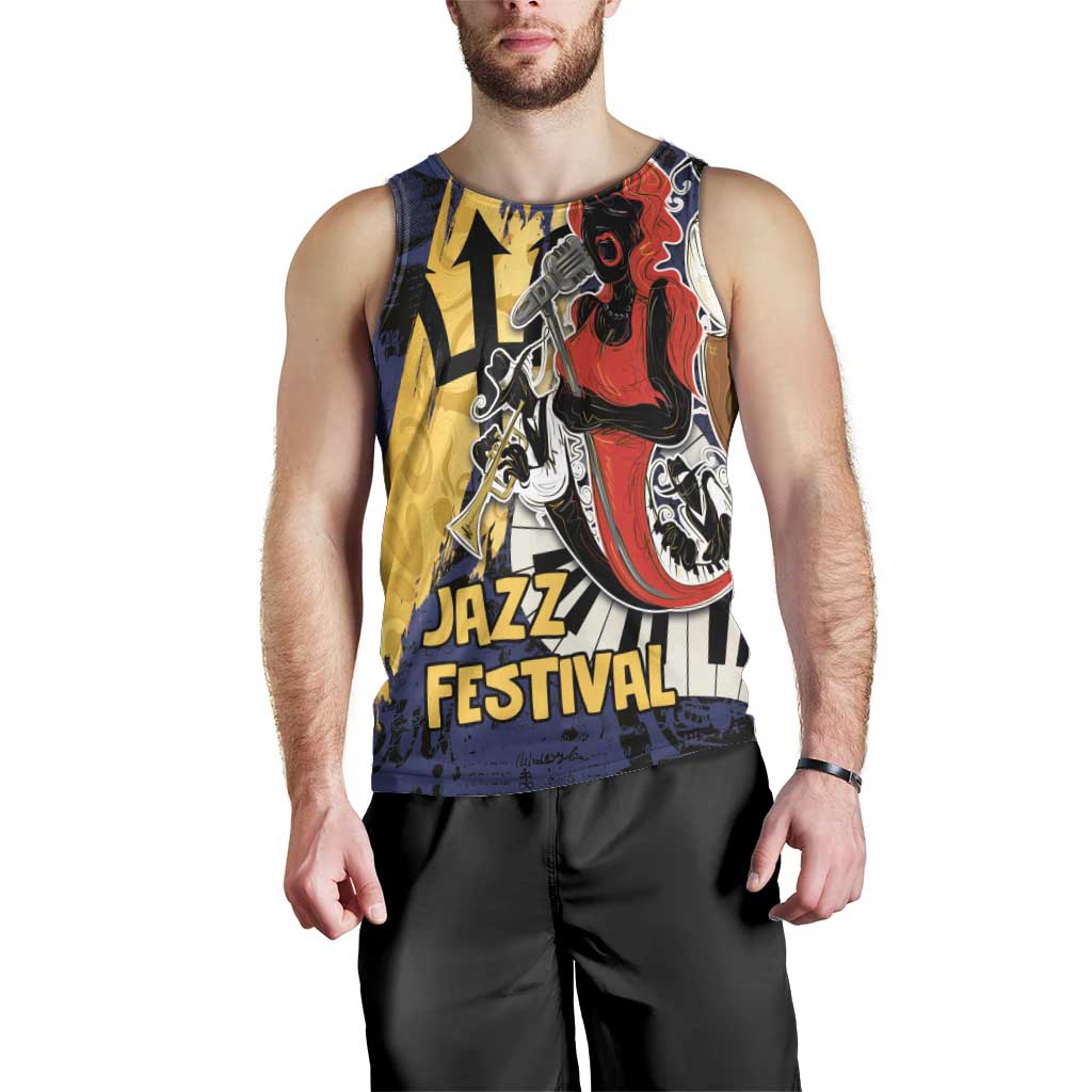 Barbados Jazz Festival - Abstract Jazz Art Men Tank Top - Wonder Print Shop