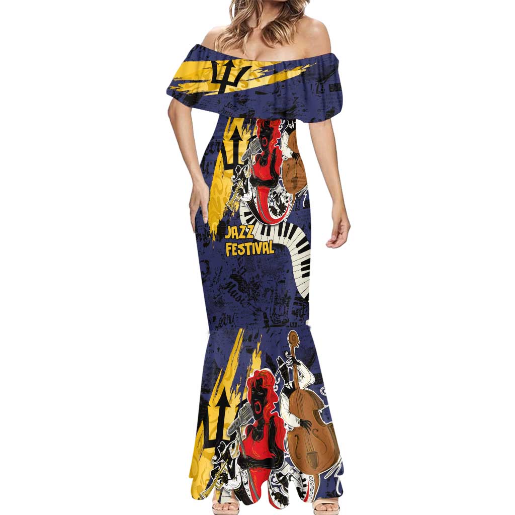 Barbados Jazz Festival - Abstract Jazz Art Mermaid Dress - Wonder Print Shop