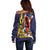 Barbados Jazz Festival - Abstract Jazz Art Off Shoulder Sweater - Wonder Print Shop