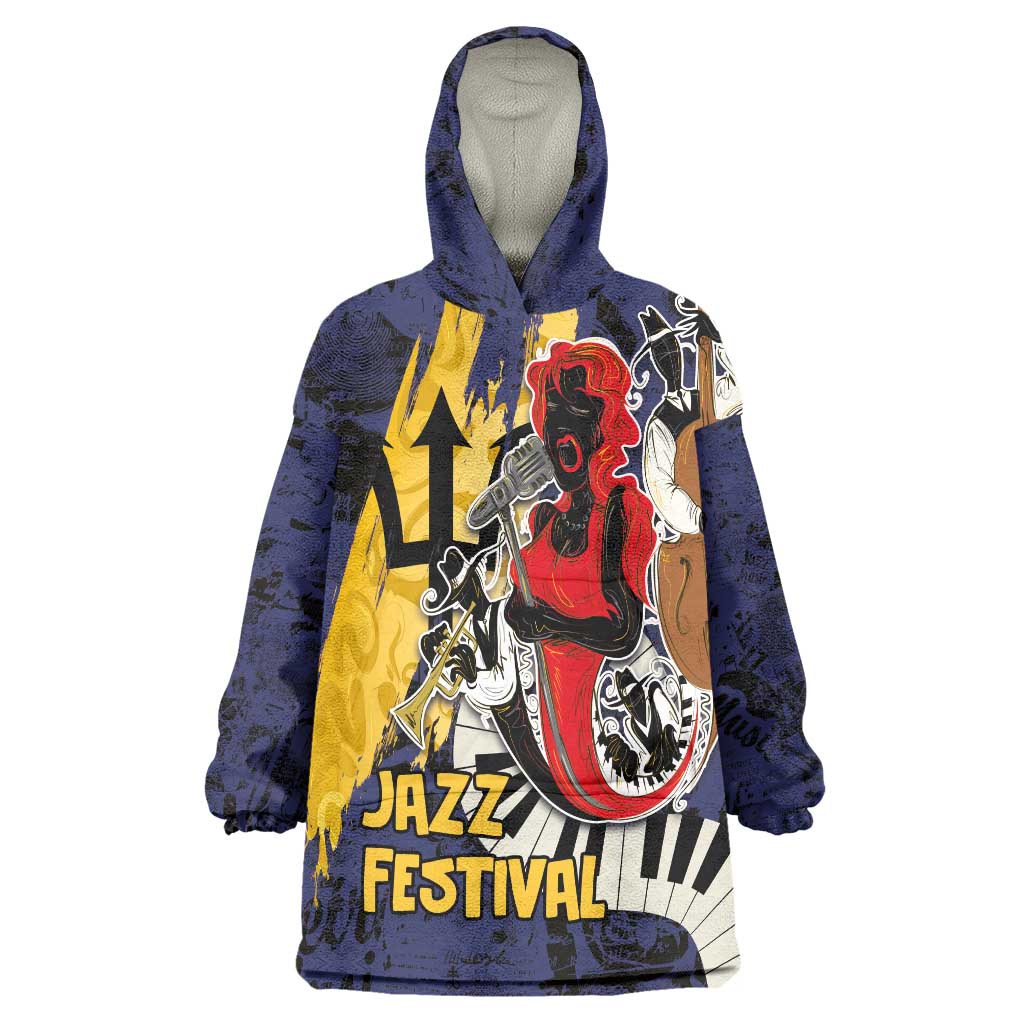 Barbados Jazz Festival - Abstract Jazz Art Wearable Blanket Hoodie - Wonder Print Shop