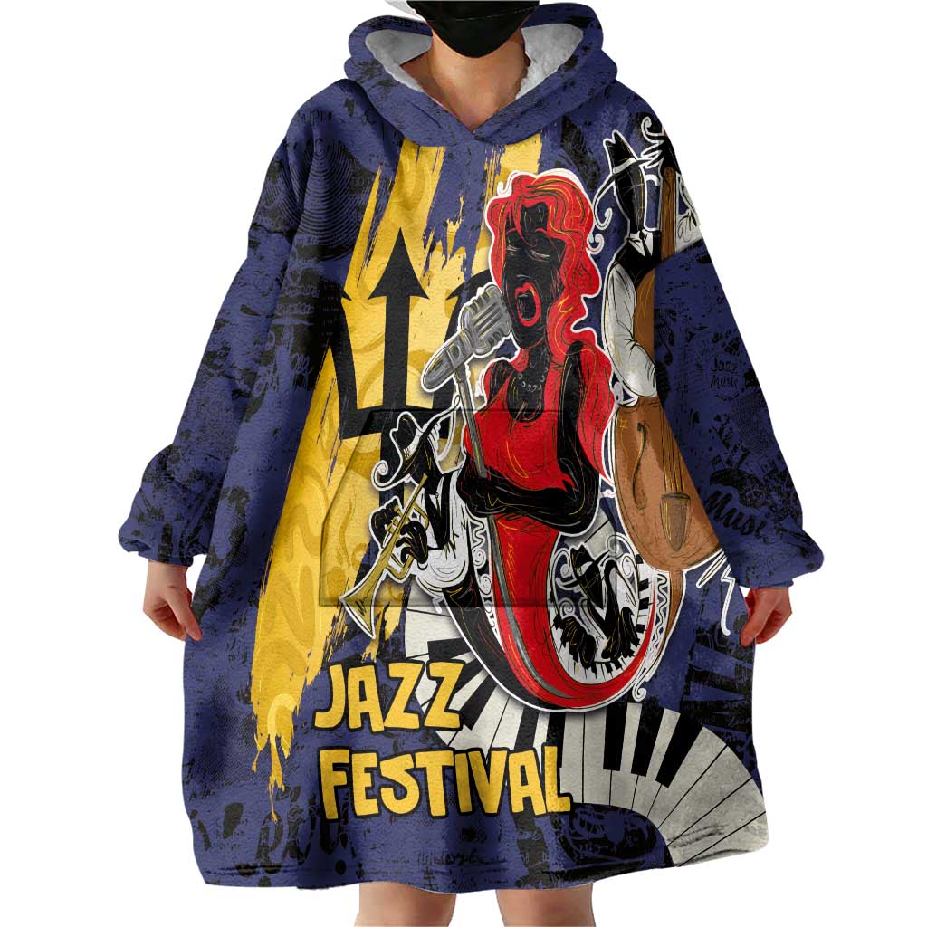 Barbados Jazz Festival - Abstract Jazz Art Wearable Blanket Hoodie - Wonder Print Shop
