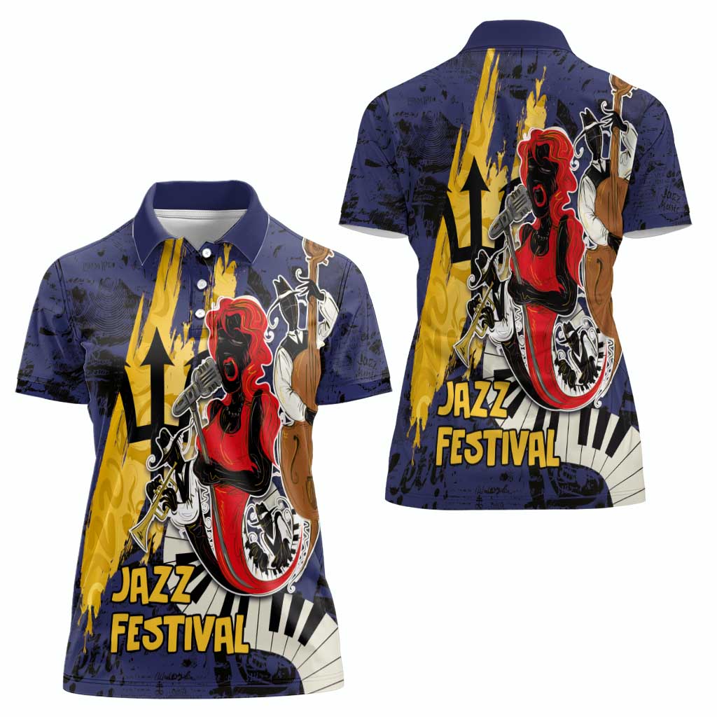 Barbados Jazz Festival - Abstract Jazz Art Women Polo Shirt - Wonder Print Shop