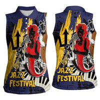 Barbados Jazz Festival - Abstract Jazz Art Women Sleeveless Polo Shirt - Wonder Print Shop