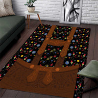 Traditional German Costume - Lederhosen Area Rug Folk Floral Pattern Style - Wonder Print Shop
