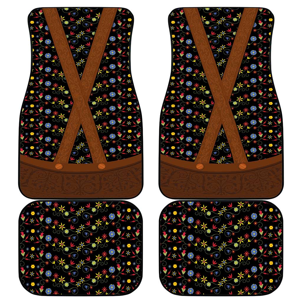 Traditional German Costume - Lederhosen Car Mats Folk Floral Pattern Style - Wonder Print Shop