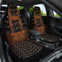 Traditional German Costume - Lederhosen Car Seat Cover Folk Floral Pattern Style - Wonder Print Shop
