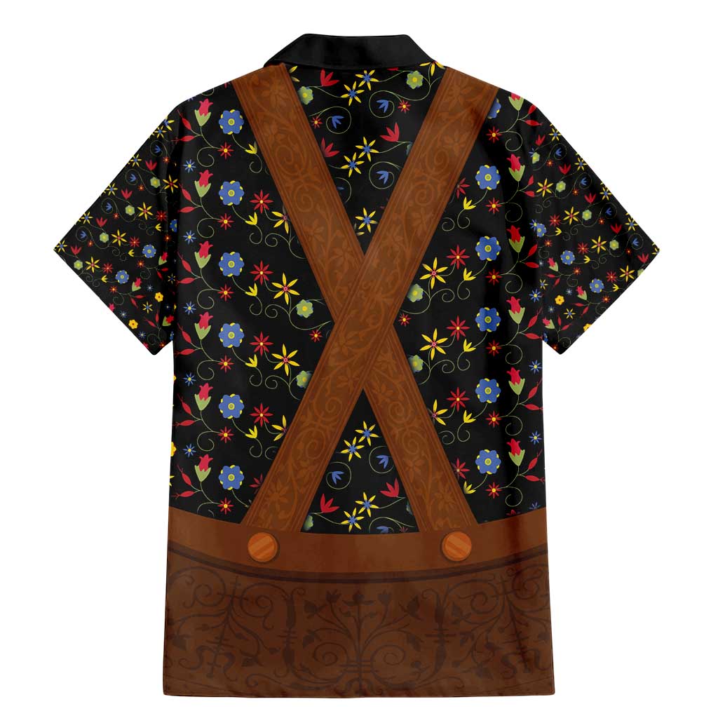 Traditional German Costume - Lederhosen Family Matching Mermaid Dress and Hawaiian Shirt Folk Floral Pattern Style - Wonder Print Shop