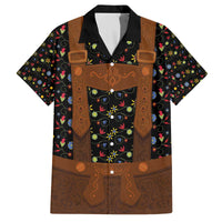 Traditional German Costume - Lederhosen Family Matching Off The Shoulder Long Sleeve Dress and Hawaiian Shirt Folk Floral Pattern Style