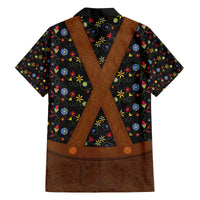 Traditional German Costume - Lederhosen Family Matching Off The Shoulder Long Sleeve Dress and Hawaiian Shirt Folk Floral Pattern Style