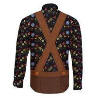 Traditional German Costume - Lederhosen Family Matching Puletasi and Hawaiian Shirt Folk Floral Pattern Style