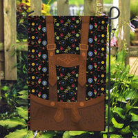 Traditional German Costume - Lederhosen Garden Flag Folk Floral Pattern Style - Wonder Print Shop