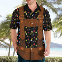 Traditional German Costume - Lederhosen Hawaiian Shirt Folk Floral Pattern Style - Wonder Print Shop