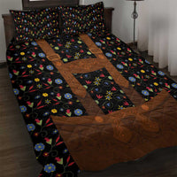 Traditional German Costume - Lederhosen Quilt Bed Set Folk Floral Pattern Style - Wonder Print Shop