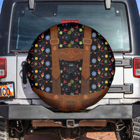Traditional German Costume - Lederhosen Spare Tire Cover Folk Floral Pattern Style - Wonder Print Shop