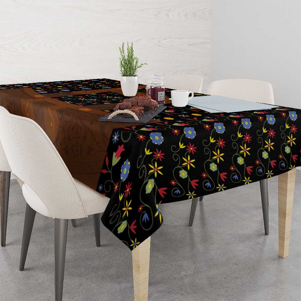 Traditional German Costume - Lederhosen Tablecloth Folk Floral Pattern Style - Wonder Print Shop